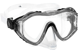 Leader Diving mask silver hyperallergenic silicone