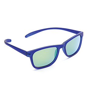 Kids Sunglasses Plastic Blue with Blue/Green Mirror Coating 51-18