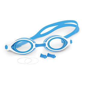 KIDS swimming goggle blue/white - glazable