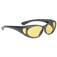 Overspecs plastic black matt oval, yellow 25% (M) 61-14