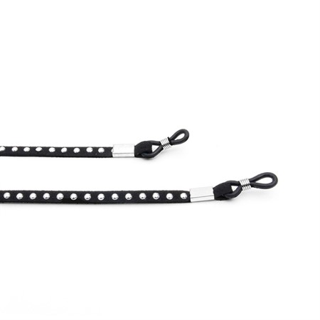 Spectacle Holders with rivets, black 3 pcs. 70cm