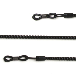 Spiral cords, black 3pcs