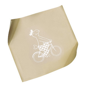 Occlussion foil Globi with bicycle