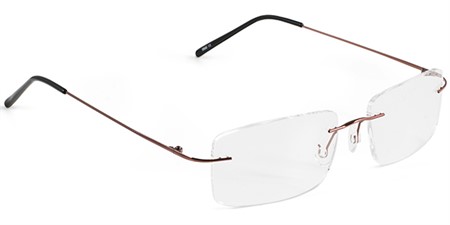 Rimless frame 53-17 with sleeves mounting Brown 53-17
