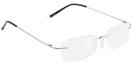 Rimless frame 50-17 with sleeves mounting Gold 50-17