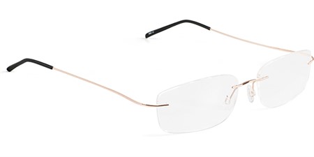 Rimless frame 55-17 with hingeless temples Gold 55-17