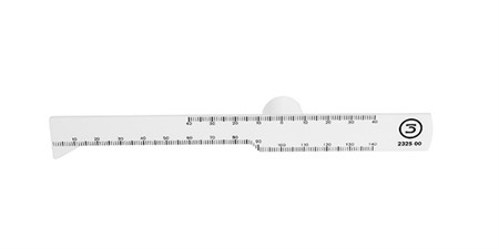 PD ruler with backside centering ring