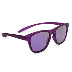 Kids sunglasses plastic purple, grey lens with purple mirror, M