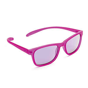Kids Sunglasses Plastic Fuchsia with Fuchsia Mirror Coating 51-18