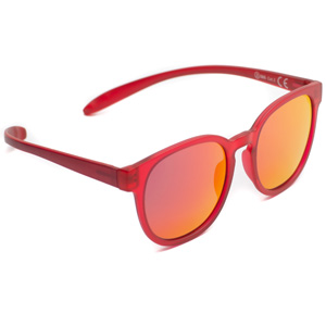 Kids Sunglasses Red, Grey polarising with Red Mirror Coating 48-18