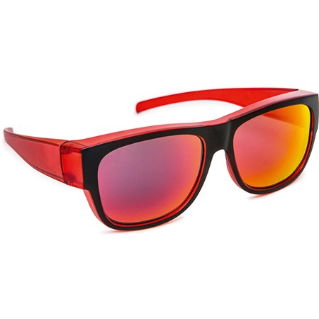 Overspecs plastic red black with revo coating XS 54-13