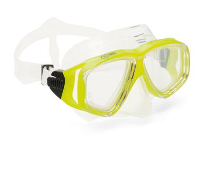 Diving mask for beginners, yellow