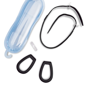 Swimming goggles set black-assembly kit