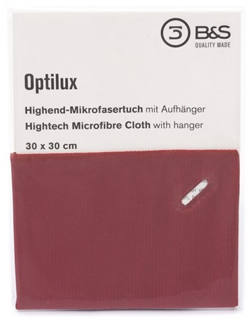 Microfibre cloth optilux 30 x 30 cm Bordeaux