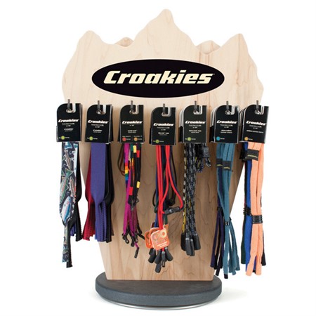 Croakies Mountain Display w 14 hooks (contents not included) wood